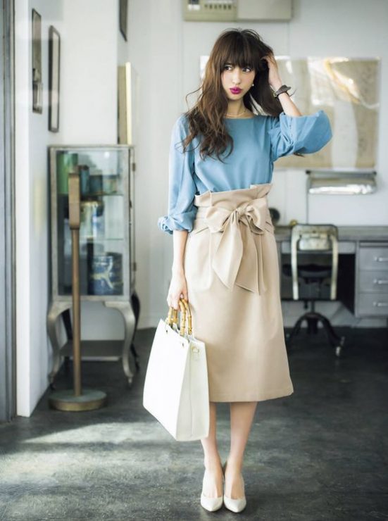 上班穿搭　裙子穿搭 ol套裝